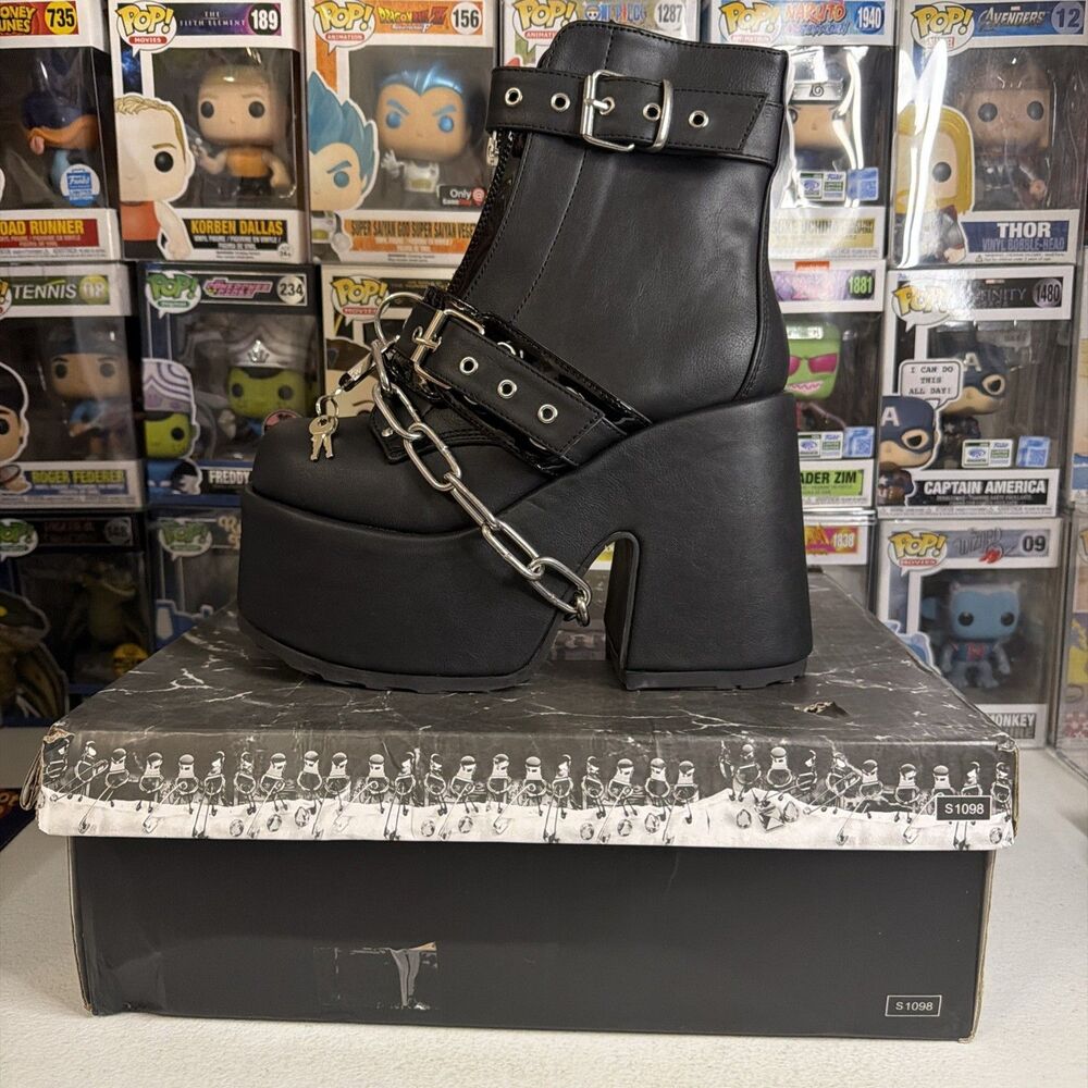 Demonia Cult CAM205 BVL Women’s Size 9 Ankle Platform Boots